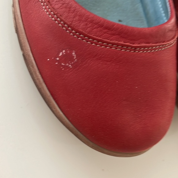 Cloud Acacia Red Leather Ballet Slip-on Shoes - Picture 6 of 11